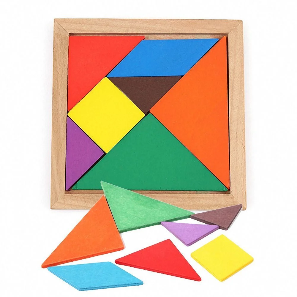 Petit Tangram Bois Couleurs Montessori – Image 2