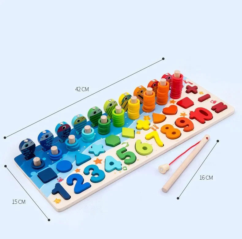 Planche d’activité Montessori – Formes, nombres et couleurs