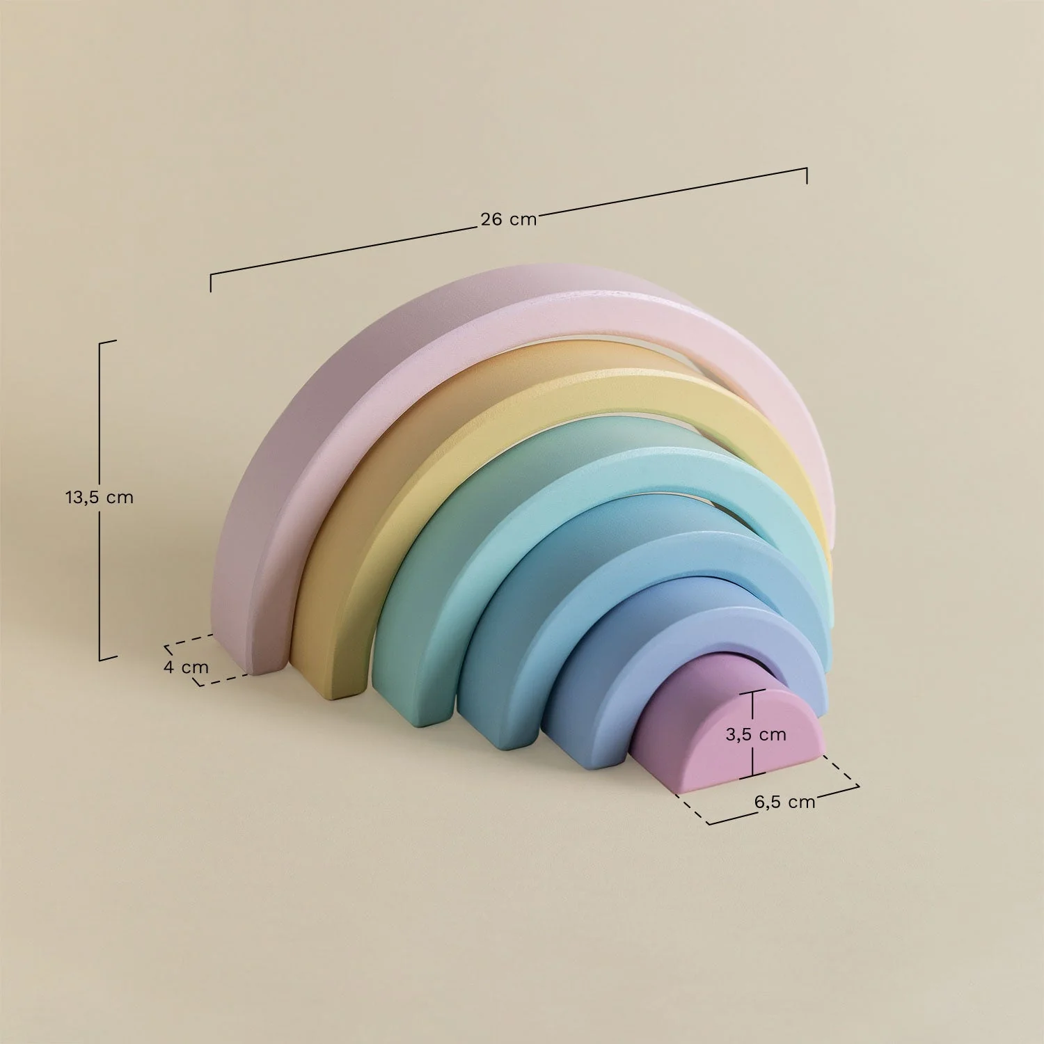 Arc en ciel en bois personnalisable - cadeau de naissance – Image 5