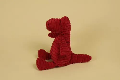 Peluche Dinosaure Rouge Côtelé Cordy Roy JELLYCAT 25 cm – Image 2