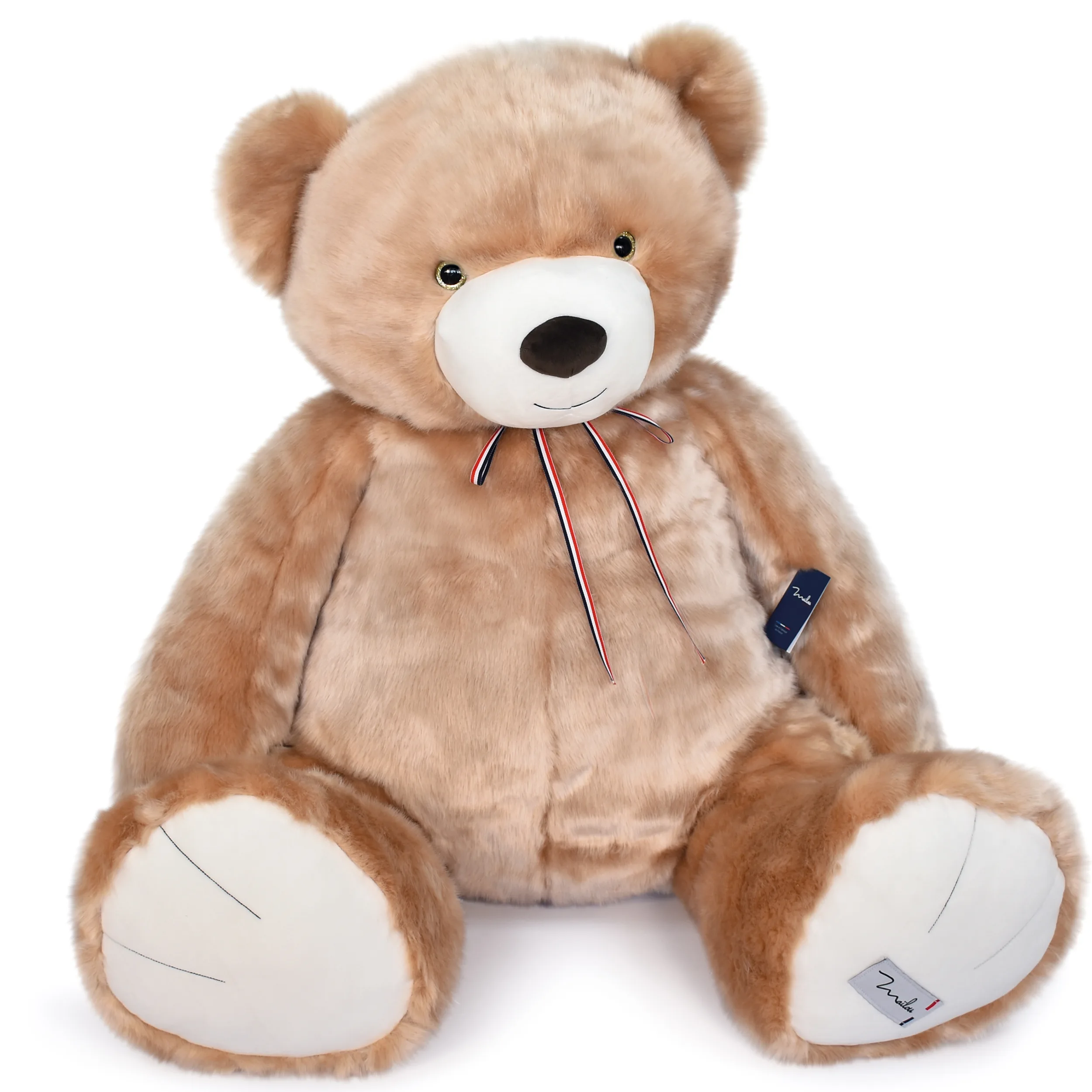 Ours géant en peluche beige – L’Ours Maïlou 120 cm fait main