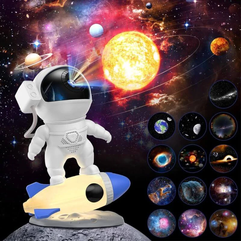 Robot Cosmonaute Projecteur Galaxie